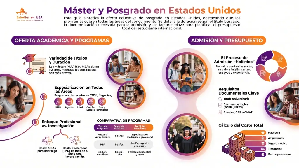 estudiar un máster en Estados Unidos, opciones, becas y duración