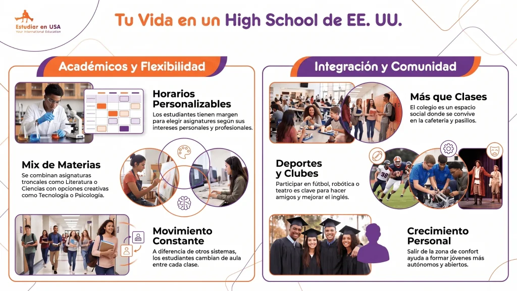 la vida en el high school en estados unidos