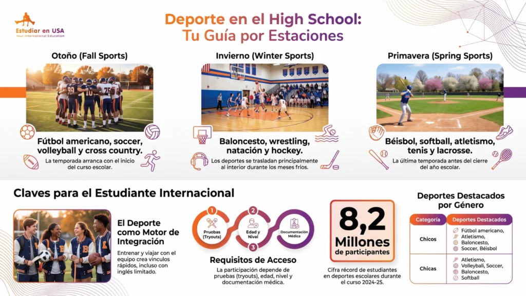 deportes de Estados Unidos que puedes practicar en tu high school
